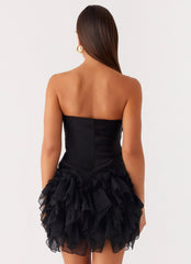 Arabian Nights Mini Dress - Black